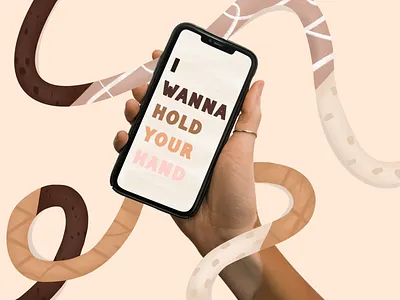 All Hands - I wanna hold your hand allhands app color community design hand illustration metalab mobile mockup nappy pattern people productdesign typogaphy