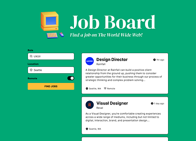 Daily UI #50 - Job Listing dailyui050 dailyuichallenge figma job board job listing web