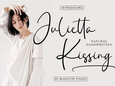 Julietta Kissing - Handwritten Font branding design font font design handwritten illustration logo popular signature vector