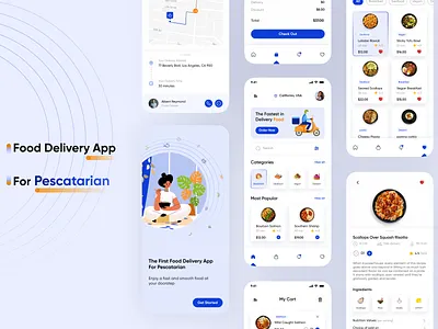 Food Delivery App animation app design figma photoshop product design ui ui trends user interface design ux webdesign