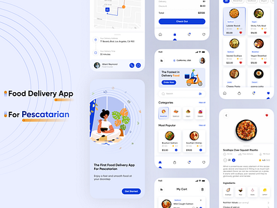 Food Delivery App animation app design figma photoshop product design ui ui trends user interface design ux webdesign