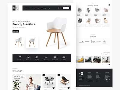 Deco Furniture clean ui furniture furniture app furniture shop furniture store furniture website minimal ui ui ux ui design userinterface website