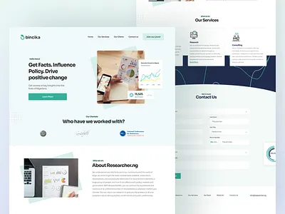 Bincika Landing page branding design typography ui vector