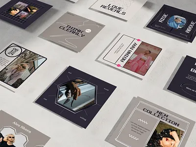 Social Media Template | EVERETT Instagram Posts brand identity branddesign canva graphicdesign instagram feed instagram grid instagram post instagram posts instagram template logo minimal instagram template mockup neutral colors photoshop quote design retro futuristic social media marketing social media template visual design