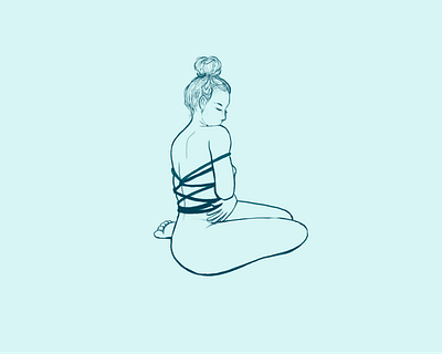 nobody owns me cartoon feminist graphic illustration life shibari