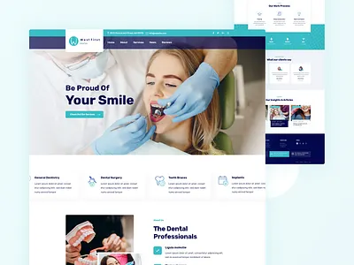 Dentist Clinic Home Page business clinic creative dental dentist medical modern patient