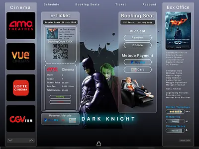 E-Ticket | Batman eticket uidesign