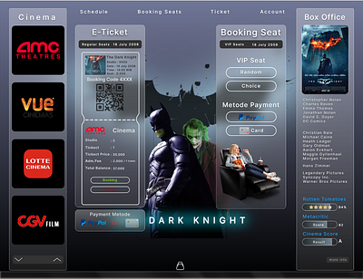 E-Ticket | Batman eticket uidesign