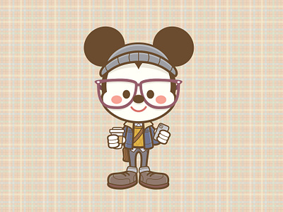 Little Hipster adobe illustrator character design cute disney illustration jerrod maruyama jmaruyama kawaii vector