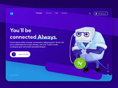 PC Hero Landing Page - Darkmode app bugs concept daily design designer dribbble exploration hero illustration landingpage pc product team ui user experience user inteface ux web website