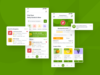 Grocey booking app ui ux design app app design application ecommerce ecommerce app green groceries grocery grocery app grocery store online store store ui ui ux ui design uidesign uiux ux ux design uxdesign