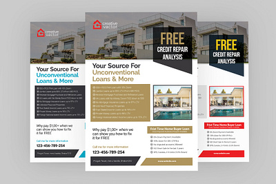 Real Estate Flyer Template advertisement advertising agency agent brochure design broker bundle business commercial flyer flyer design home leaflet lease loan magazine mortgage negotiator postcard design