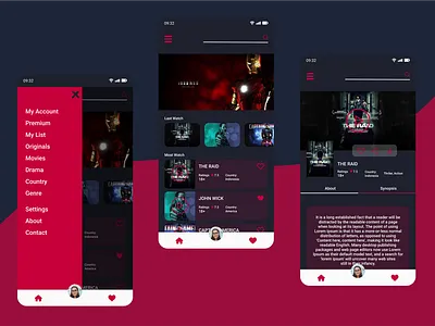 Simple movie app app app design figma ui ux