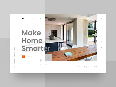 Smart Home Website Design - Plainthing Playoff architecture branding clean ui design head header home screen icon landing page online store shop smart device smart home typography ui ui design ux web design website