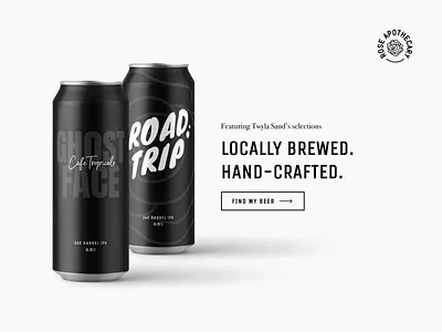 Rose Apothecary Beer Designs (Schitt's Creek) beer can black brand identity food packaging sleek
