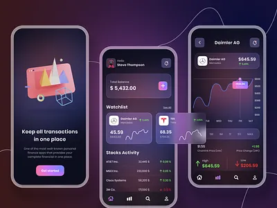 Finance Management Application Design app design banking app digital banking finance finance app finance application financial application financial technology fintech fintech app fintech app design fintech application fintech industry mobile banking online bank online banking payment app ui design ux design wallet app