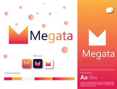 "Megata" Logo Design gradient logo gradient logo design graphic design graphicdesign logo logo design logo presentation logos modern logo modern logo design