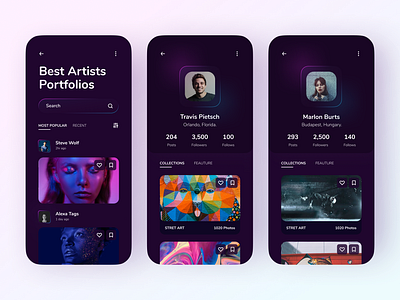 Profile App app art dailyui design designer figma product profile ui