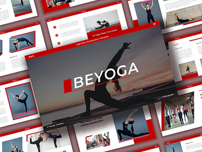 Beyoga – Yoga Class Presentation Template active balance beautiful body class excercise female fitness girl gym health lifestyle mediation person powerpoint presentation powerpoint template pptx