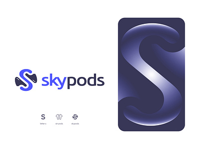skypods logo airpods app logo best logo design best logo designer brand branding creative logo creative logo designer letter s logo logo logo design logo design trend 2021 logomark logotype modern logo s logo top logo design top logo designer typography logo