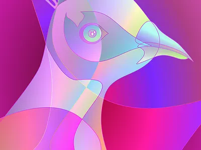 Peacock abstract artist bird illustration vector