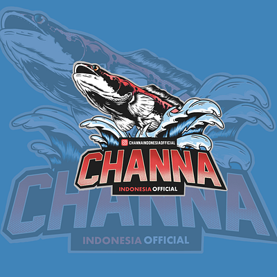 Channa Indonesia Logo animal drawing illustration logo