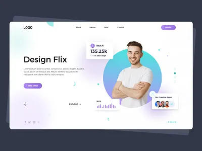 Digital Agency - Website Header agency best website clean clean design clean website clean website design designer digital agency dribbble best shot graphic design header landing page minimal uiux ux web web deign web header web ui website