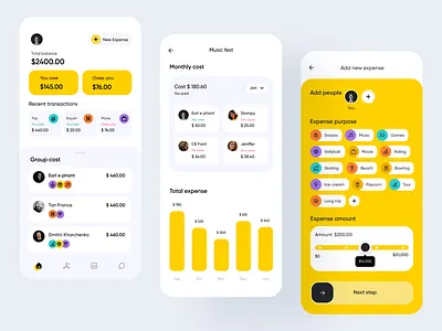 Splitwise Redesign banking budget credit card finance app finances financial financial app fintech flat growth investment mobile app design money money management money transfer portfolio product design savings transactions