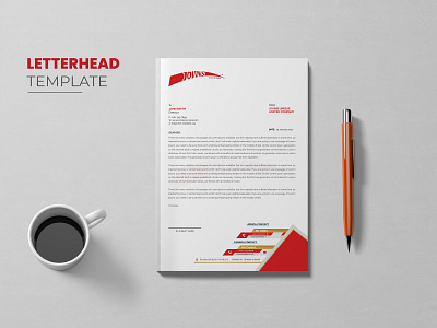 Letterhead Template Design modern