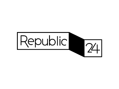 Republic 24 24 24 logo graphic design lettermark logo logos daily logotype mark square logo tiles type logo