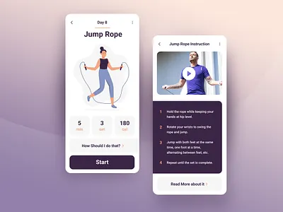 #062-Workout of The Day app dailyui dailyui062 illustration ui uidesign