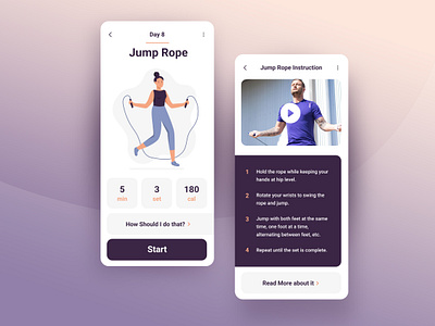 #062-Workout of The Day app dailyui dailyui062 illustration ui uidesign