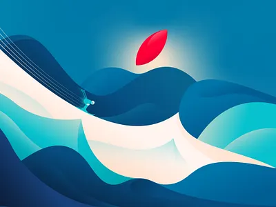 Apple Cherry Creek apple store cherry creek denver gradient illustration mountain retail ski skiing today at apple