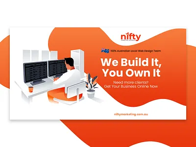 nifty marketing Australia web banner branding design graphic graphicdesign identity illustration illustrator layout layout design minimal ui web web banner web banner design web design