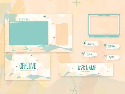 Twitch Overlay Live Stream Pastel Theme Photoshop Template adobe artist colorful cyberpubk esport festival futuristic graphic instagram itunes millennial mobilelegends modern nightclub obs stream stream overlay twitch twitch overlay twitch overlays