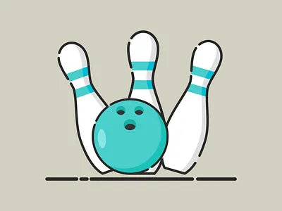 Bowling flat design bowling bowling ball cartoon flatdesign pin