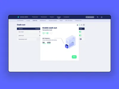 Lamassu Bitcoin ATM Admin - Enable Cash-out bitcoin bitcoin app bitcoin atm blockchain blur crypto dashboad graphic design illustration lamassu product design ui ux