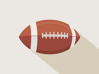 American football ball flat design american football ball cartoon
