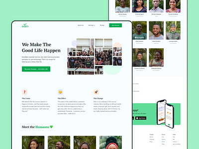 About | Eden Life homepage landing page product design ui ui design ui ux design uiux user interface ux web web design website website design