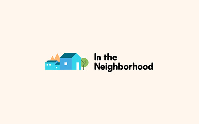 In the Neighborhood logo branding houses illustration illustrator logo logo design logomark neighborhood typography vector