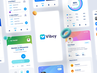 Health App Design app blue branding clean ui colour design fitness app fitness app design flat gradient health health app health design illustraion ui ux