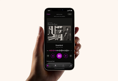 Music Player App cleanui colors darkmode figma gradients ios lyrics mobile music music app music player ui uiux