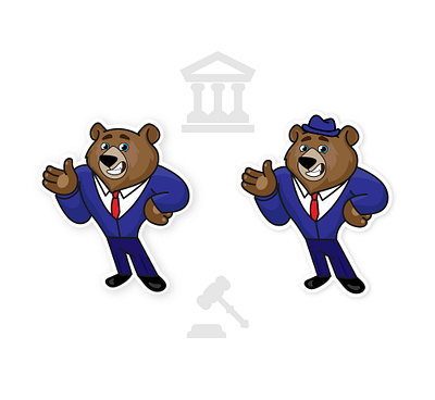Bear in law Mascot logo design bear bear logo mascot mascot character mascot design vector