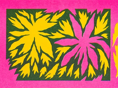 Burning Leaves abstract botanical botanical illustration illustration leaves nature paper craft print print making riso riso texture risograph risography risoprint texture vector