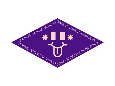 Live cheerful branding diamond happy illustration logo minimalist smile vector