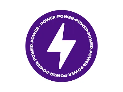 Give me power branding circle design icon illustration symbol thunder vector