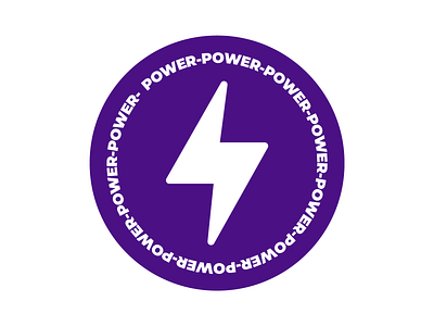 Give me power branding circle design icon illustration symbol thunder vector