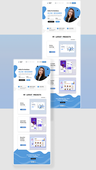 Personal Portfolio Website figma interface personal portfolio portfolio portfolio website ui design uiuxdesign ux design