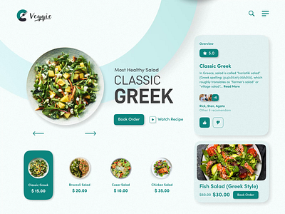 Salad🥗 Landing Page UI✨ Design bowl broccoli salad caesar salad chicken salad design flat food greek salad healthy food interface landing page minimal nourriture restaurant salad saladbar uxui webdesign website website design