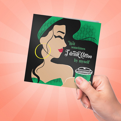 Greetz x Bagels & Beans - Coffee Girl card card design design greetz illustration illustration art illustration design illustrator procreate